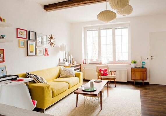 colorful modern living room design