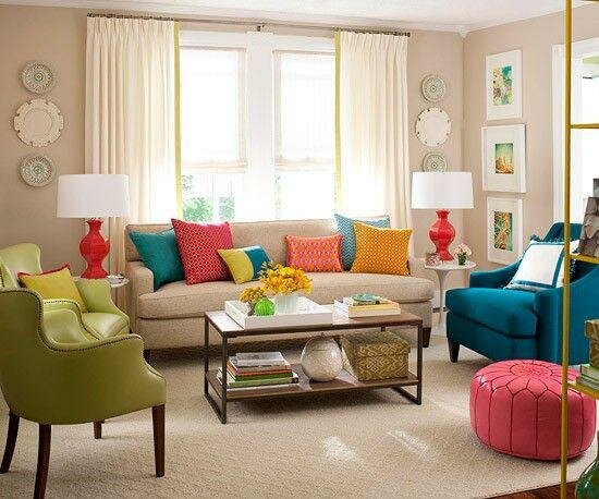 Modern Colorful Living room interior design