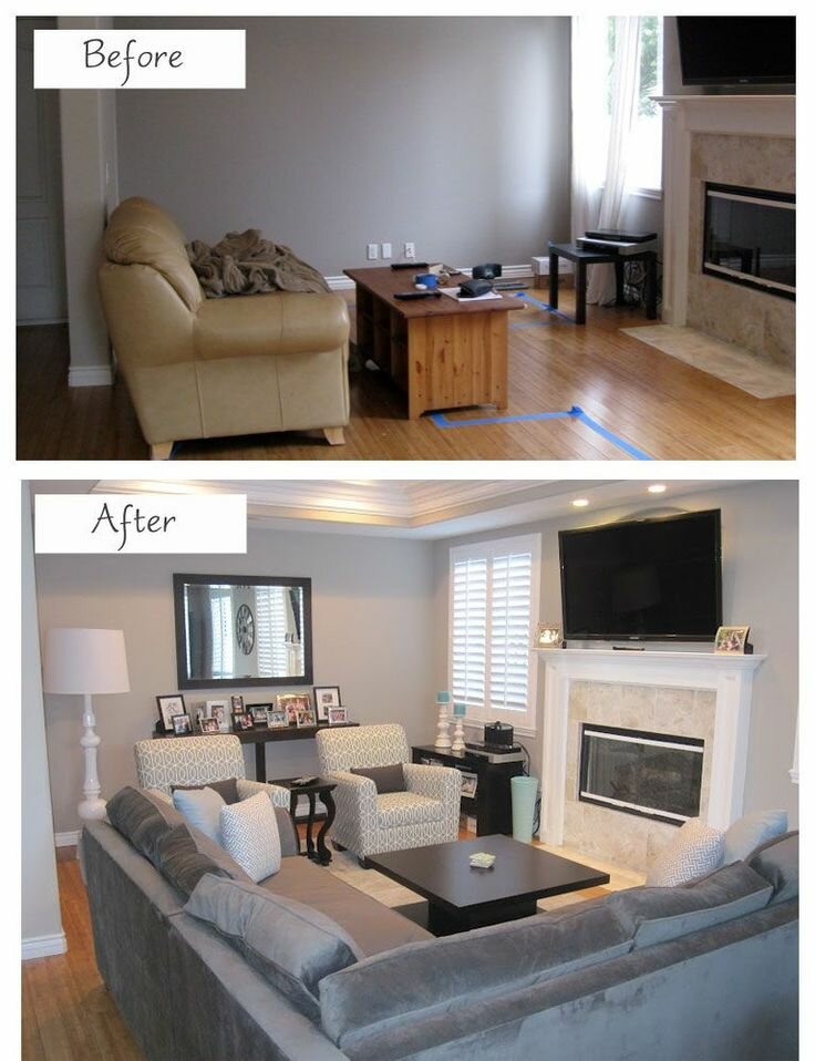 small living room design before-after