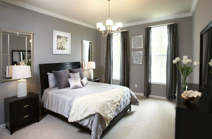 modern gray bedroom design