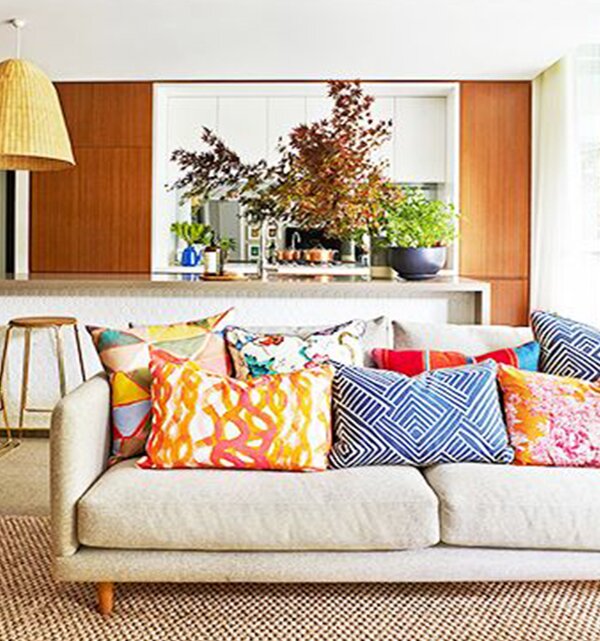 colorful cushions living room design