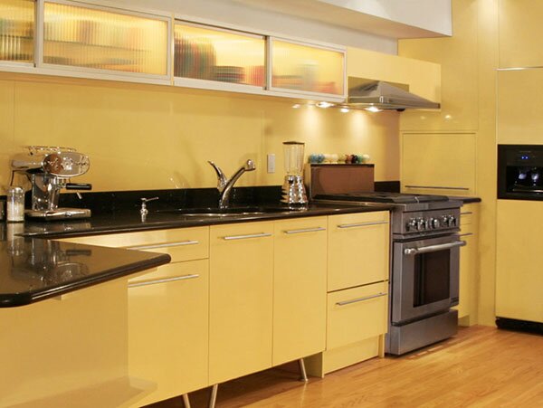 soft yellow kitchen design