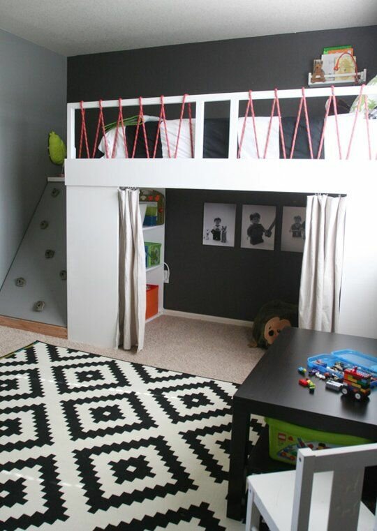 small kids room design with bed