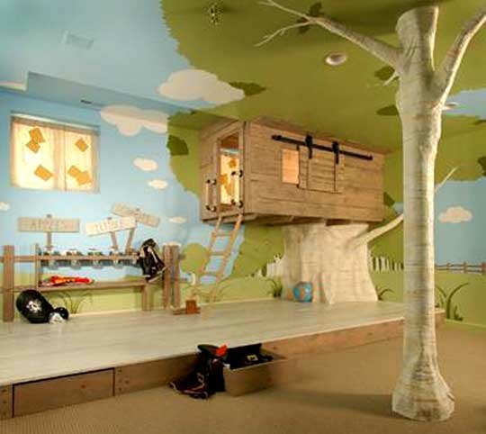 tree house themed kids room design