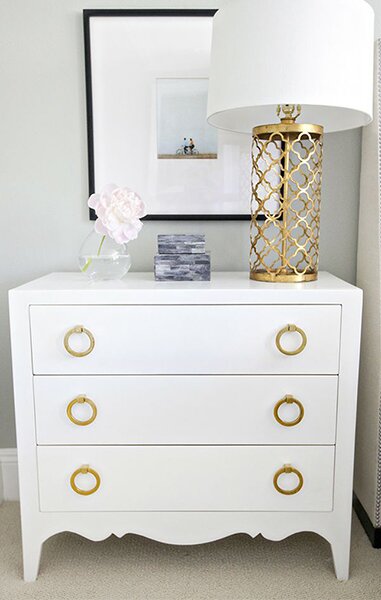 modern white nightstand