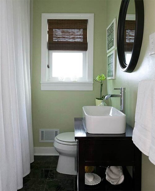 green small bathroom