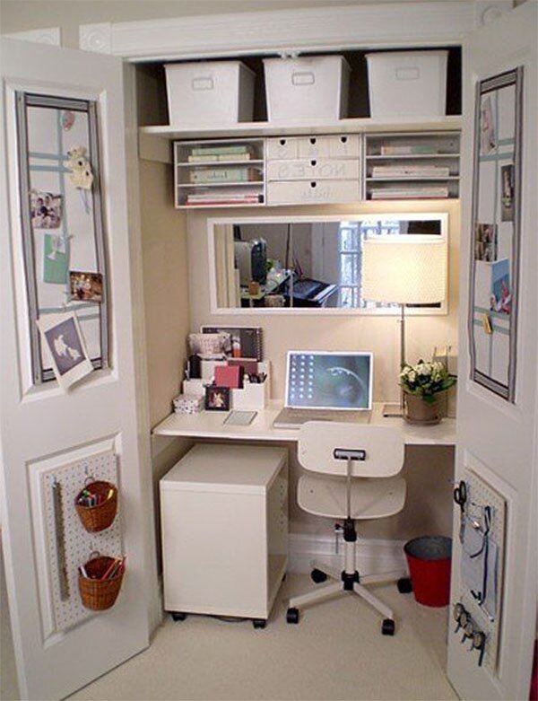 mini home office inside the mini room