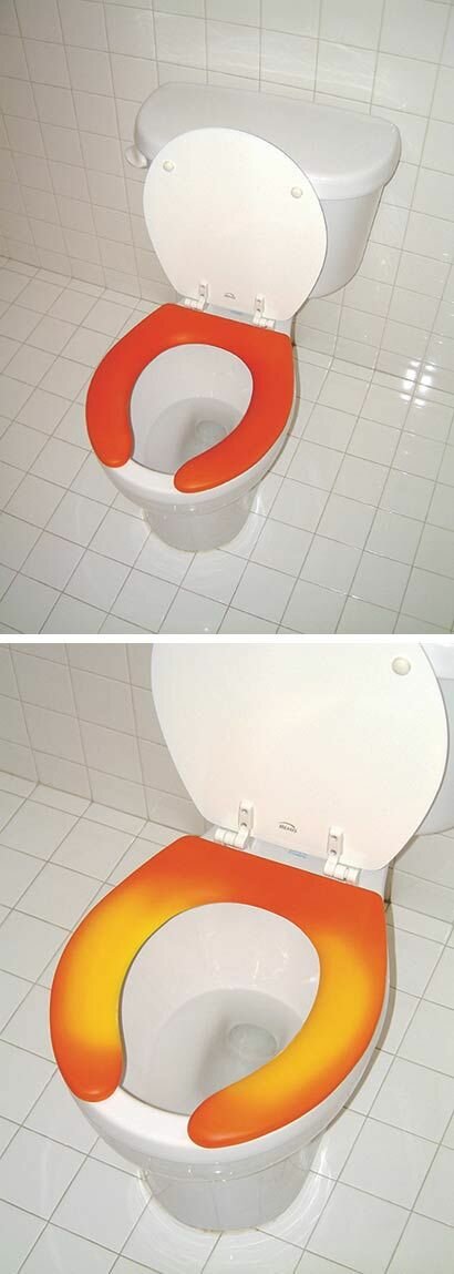 Thermochromics toilet seat